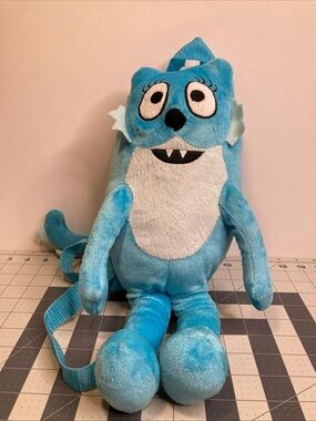 Yo Gabba Gabba Toodee Plush Backpack 16” Blue NWOT